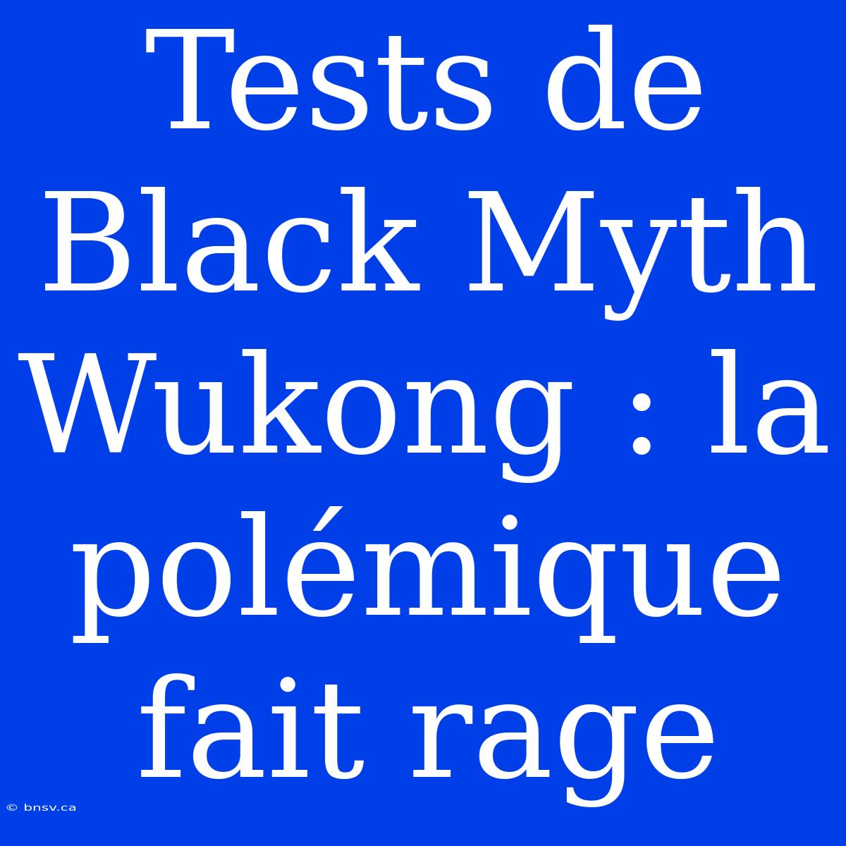 Tests De Black Myth Wukong : La Polémique Fait Rage