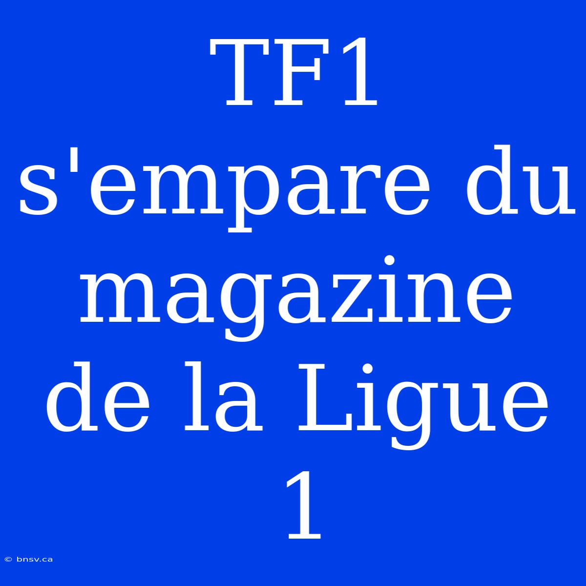 TF1 S'empare Du Magazine De La Ligue 1