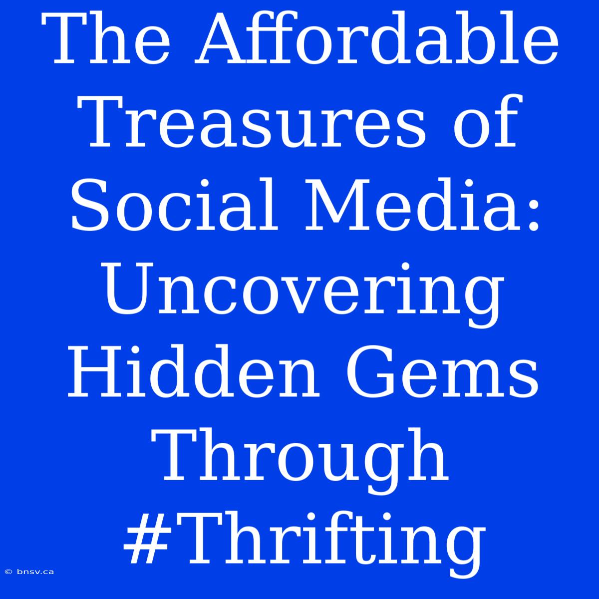 The Affordable Treasures Of Social Media: Uncovering Hidden Gems Through #Thrifting