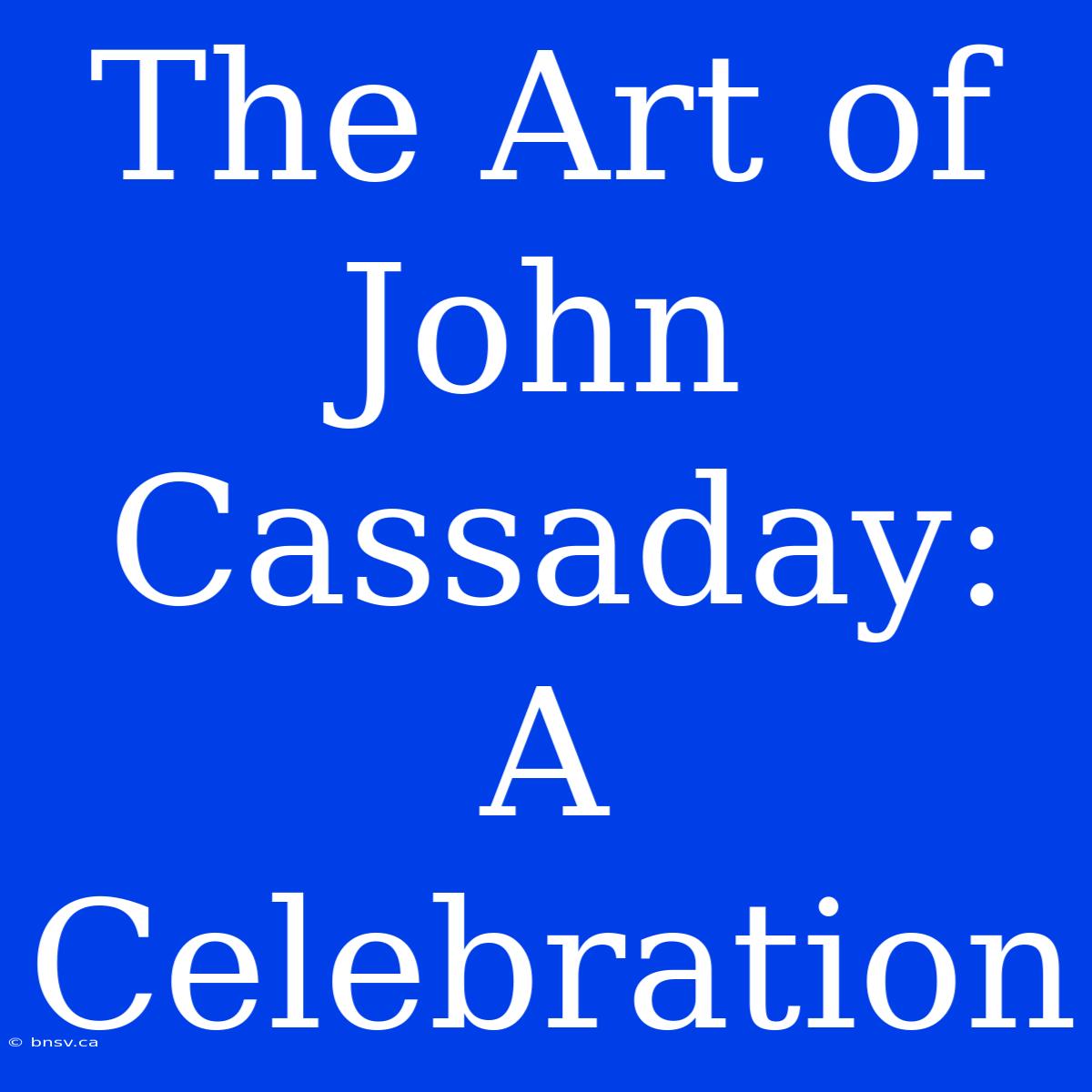 The Art Of John Cassaday: A Celebration