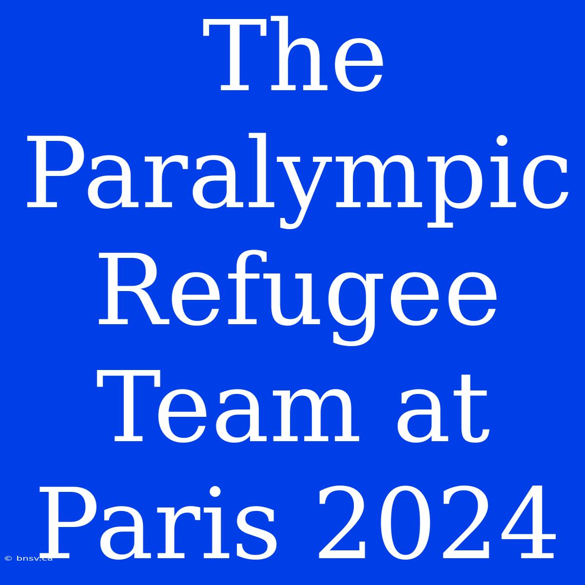 The Paralympic Refugee Team At Paris 2024