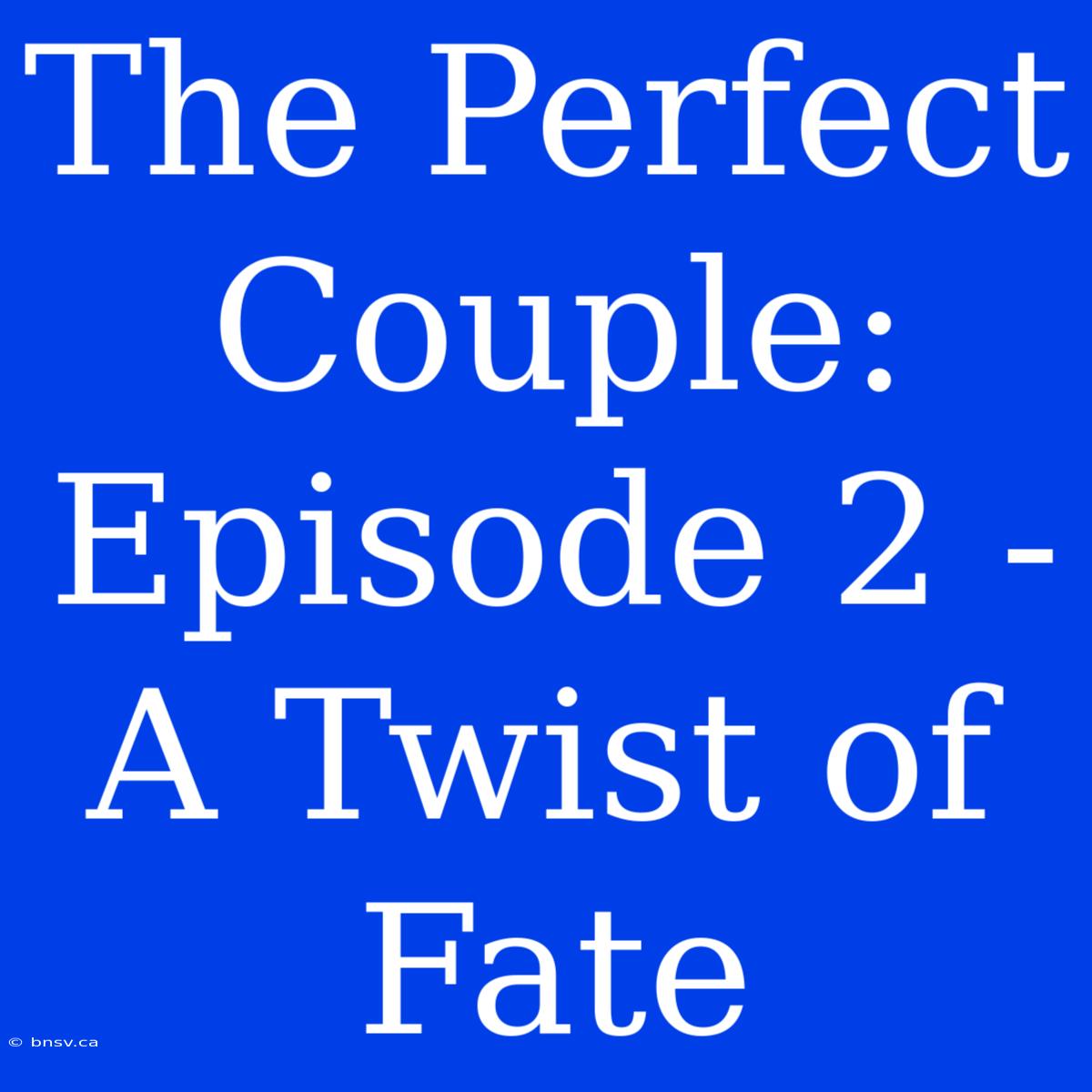 The Perfect Couple: Episode 2 - A Twist Of Fate