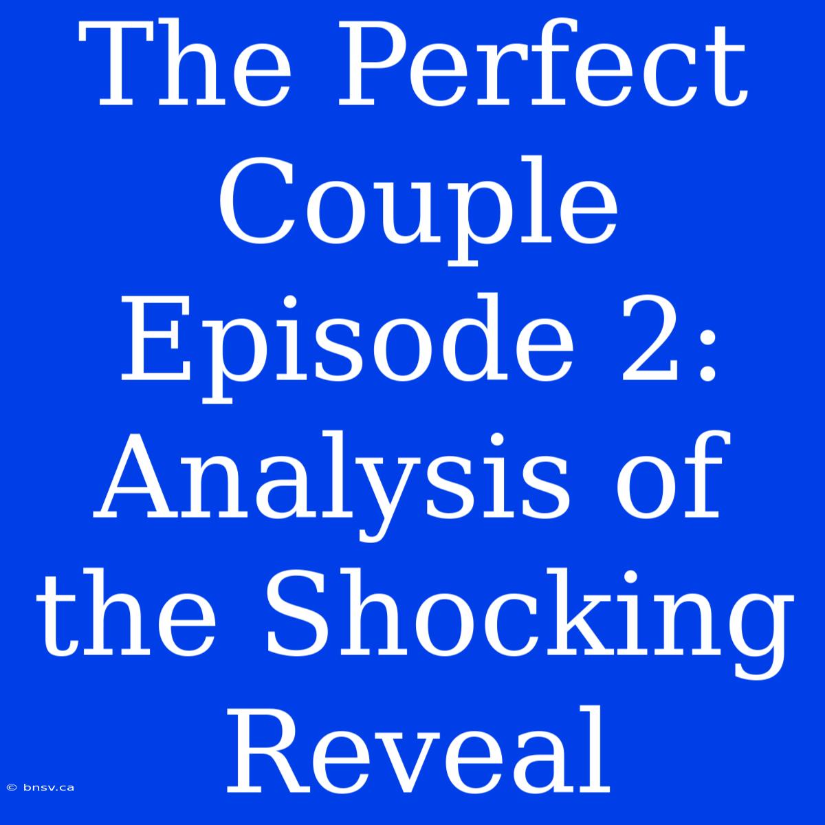 The Perfect Couple Episode 2: Analysis Of The Shocking Reveal