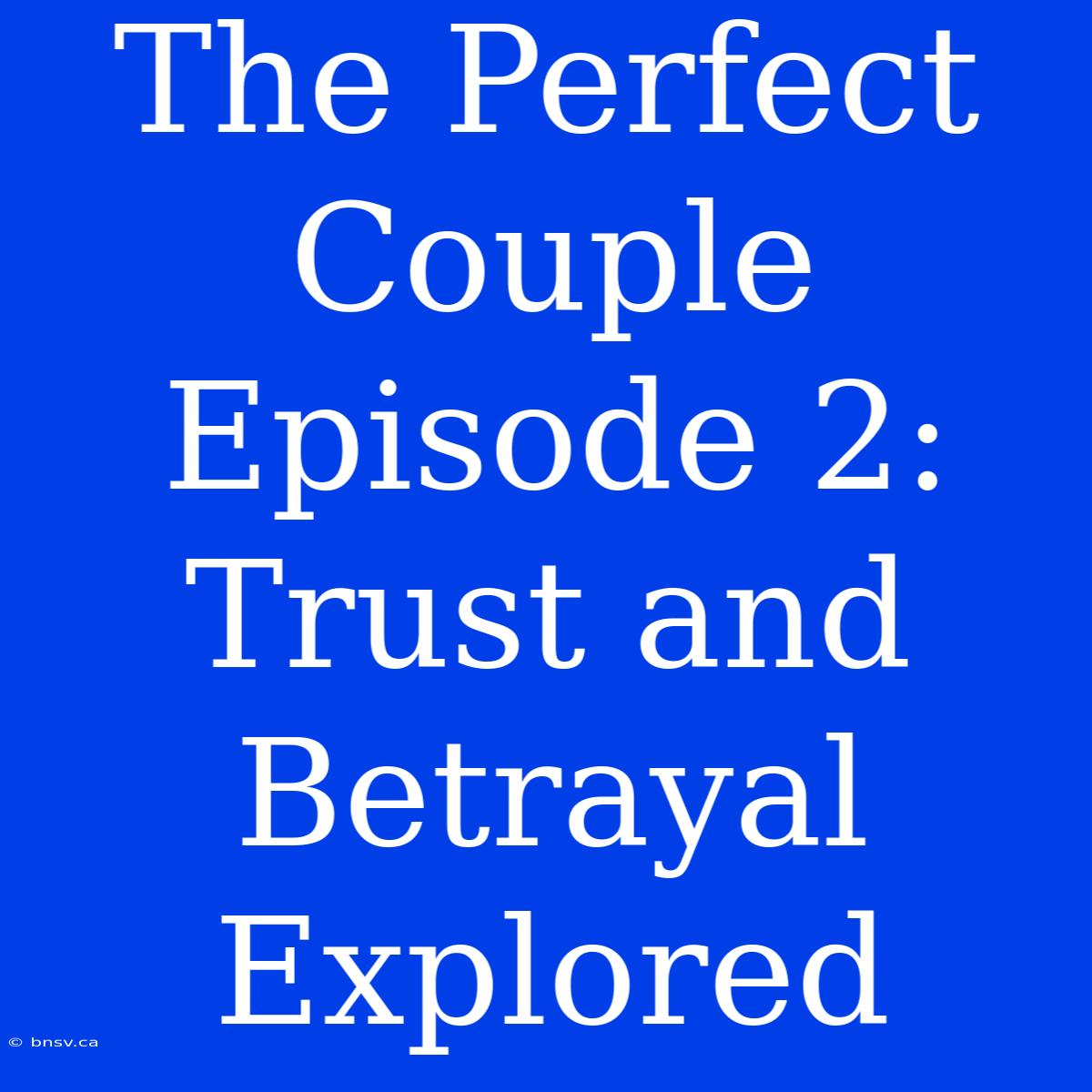 The Perfect Couple Episode 2: Trust And Betrayal Explored