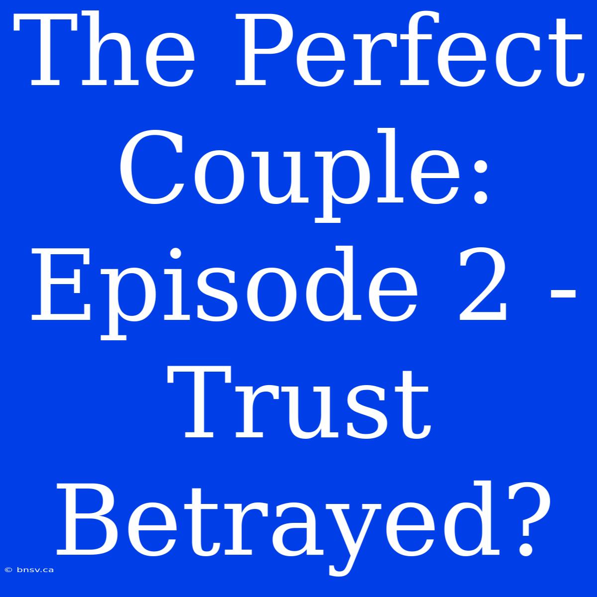 The Perfect Couple: Episode 2 - Trust Betrayed?