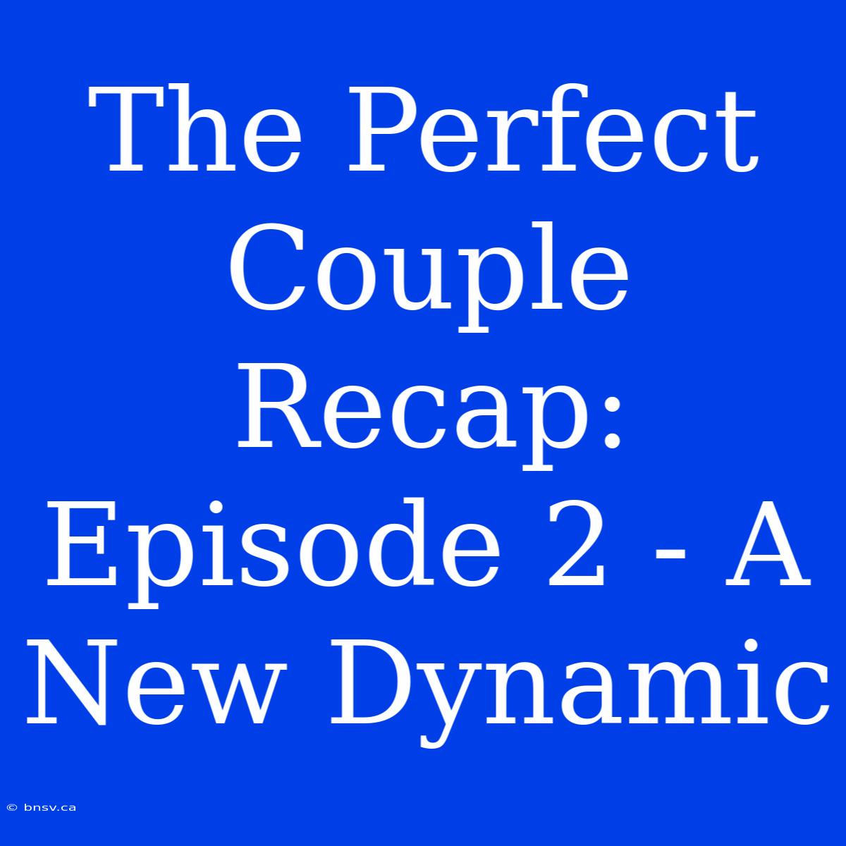 The Perfect Couple Recap: Episode 2 - A New Dynamic