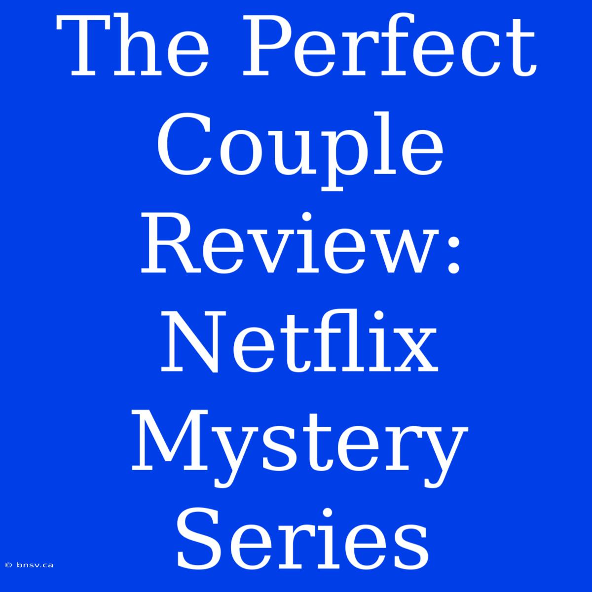 The Perfect Couple Review: Netflix Mystery Series