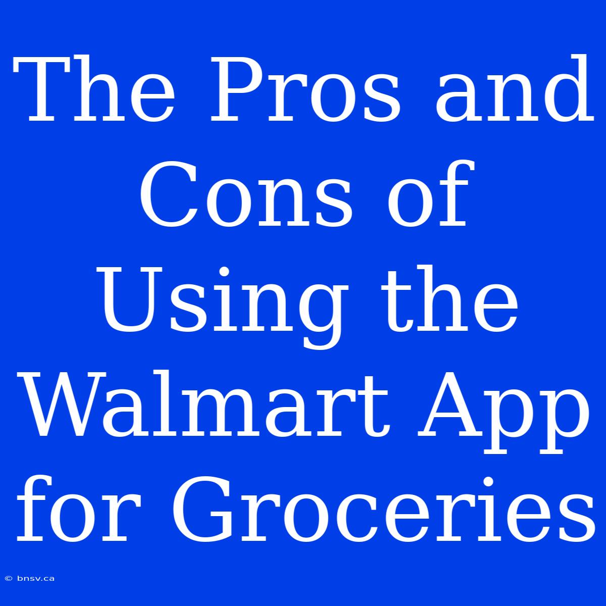 The Pros And Cons Of Using The Walmart App For Groceries