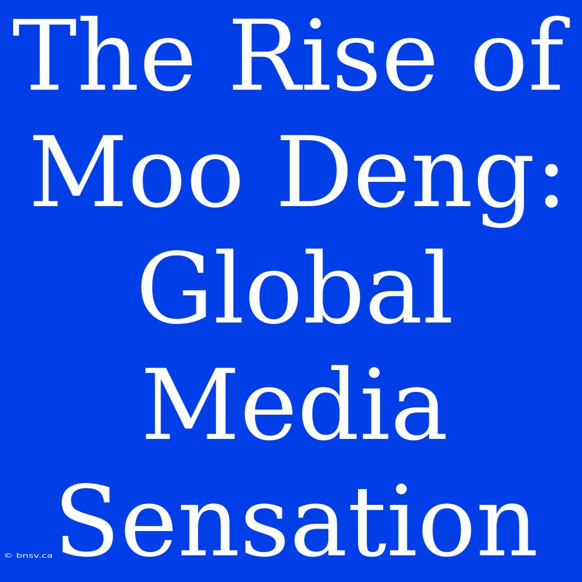 The Rise Of Moo Deng: Global Media Sensation