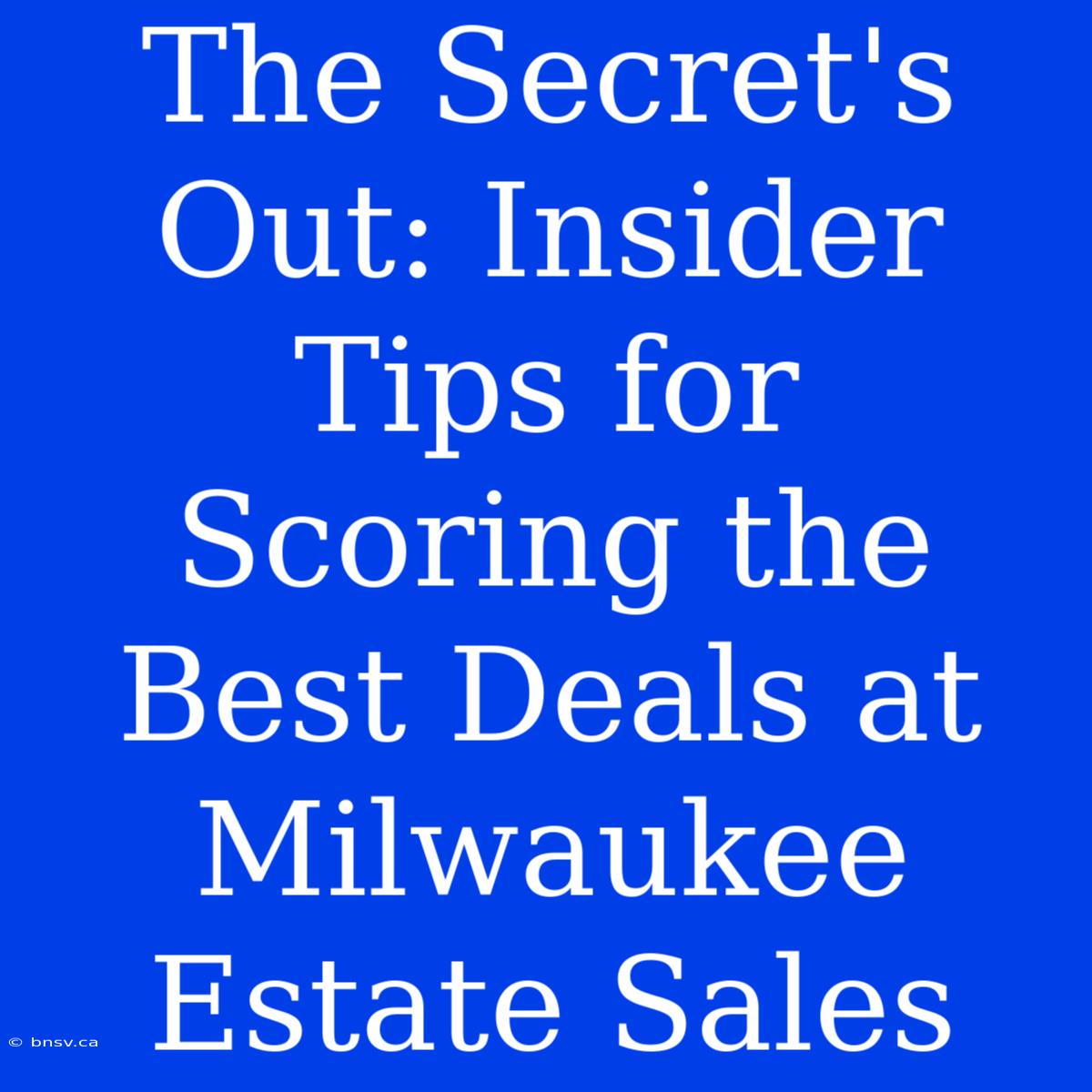 The Secret's Out: Insider Tips For Scoring The Best Deals At Milwaukee Estate Sales