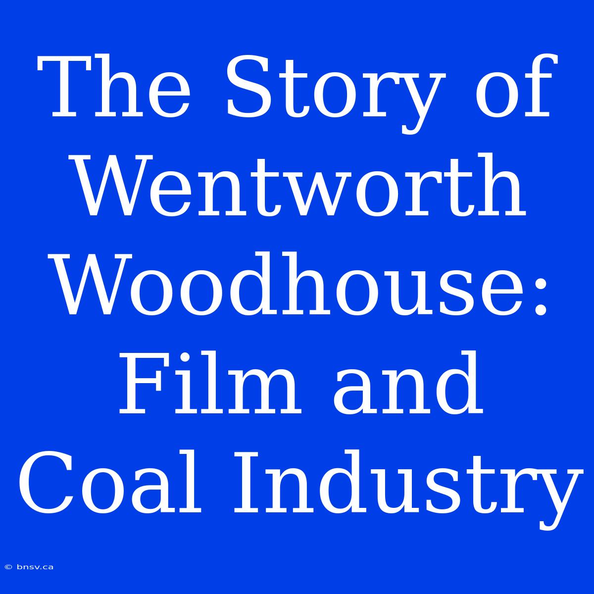 The Story Of Wentworth Woodhouse: Film And Coal Industry