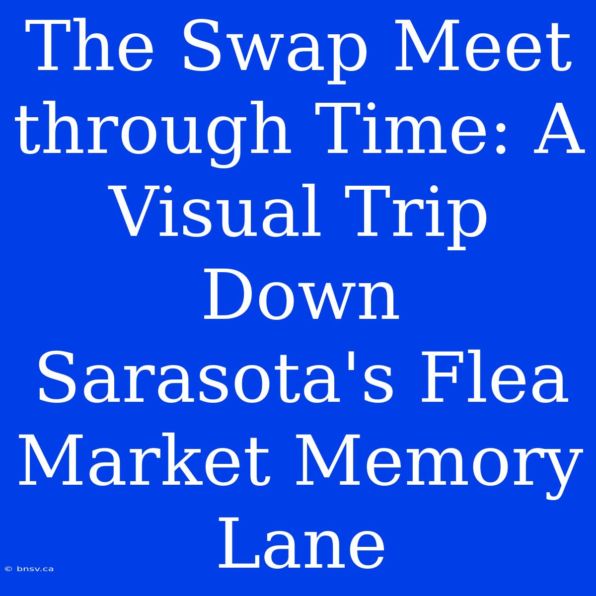 The Swap Meet Through Time: A Visual Trip Down Sarasota's Flea Market Memory Lane