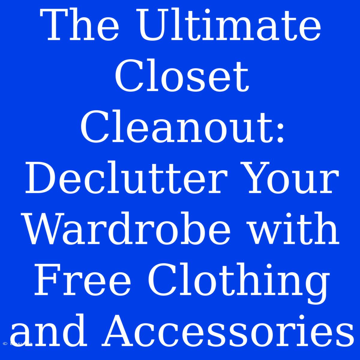 The Ultimate Closet Cleanout: Declutter Your Wardrobe With Free Clothing And Accessories