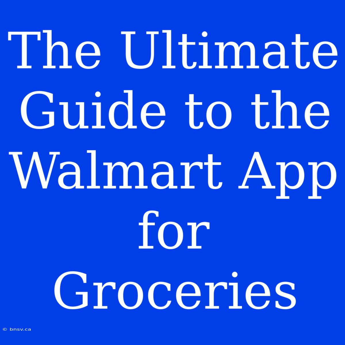 The Ultimate Guide To The Walmart App For Groceries