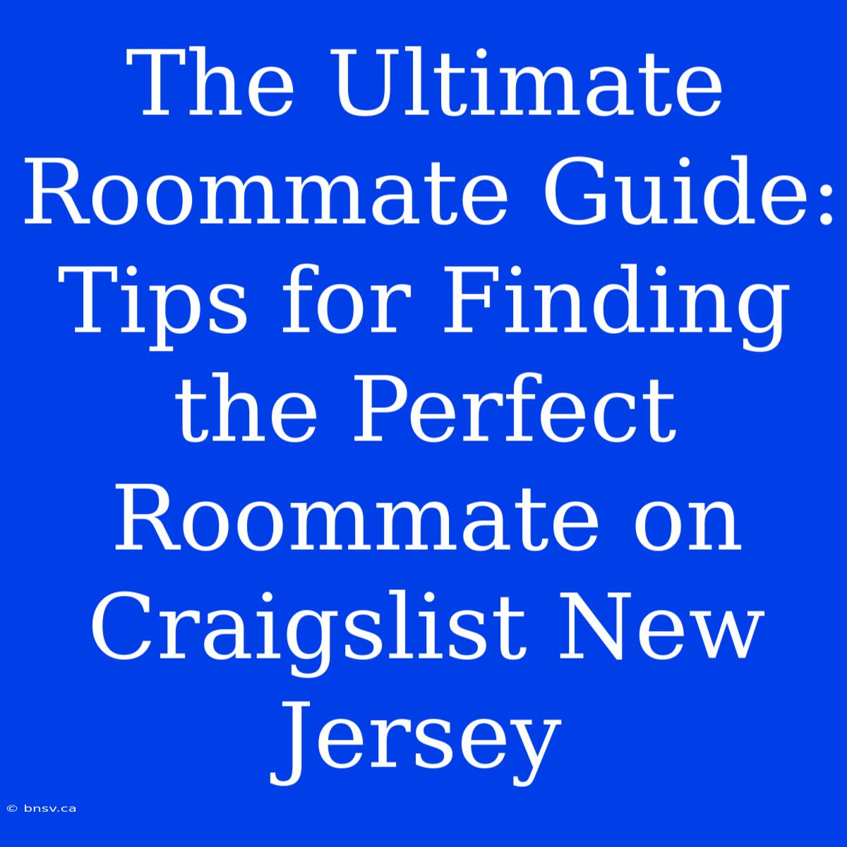 The Ultimate Roommate Guide: Tips For Finding The Perfect Roommate On Craigslist New Jersey