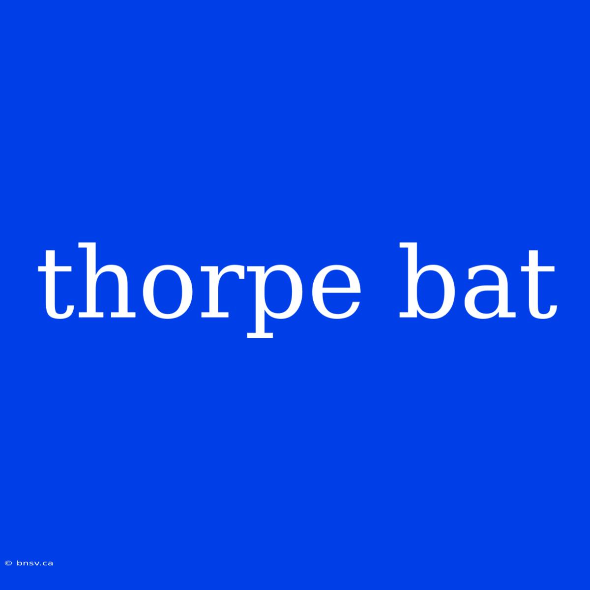 Thorpe Bat