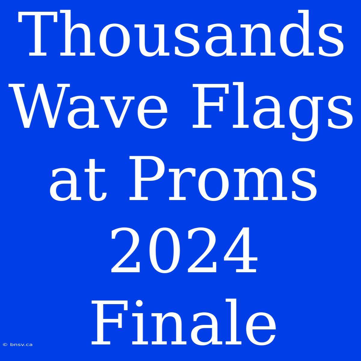 Thousands Wave Flags At Proms 2024 Finale