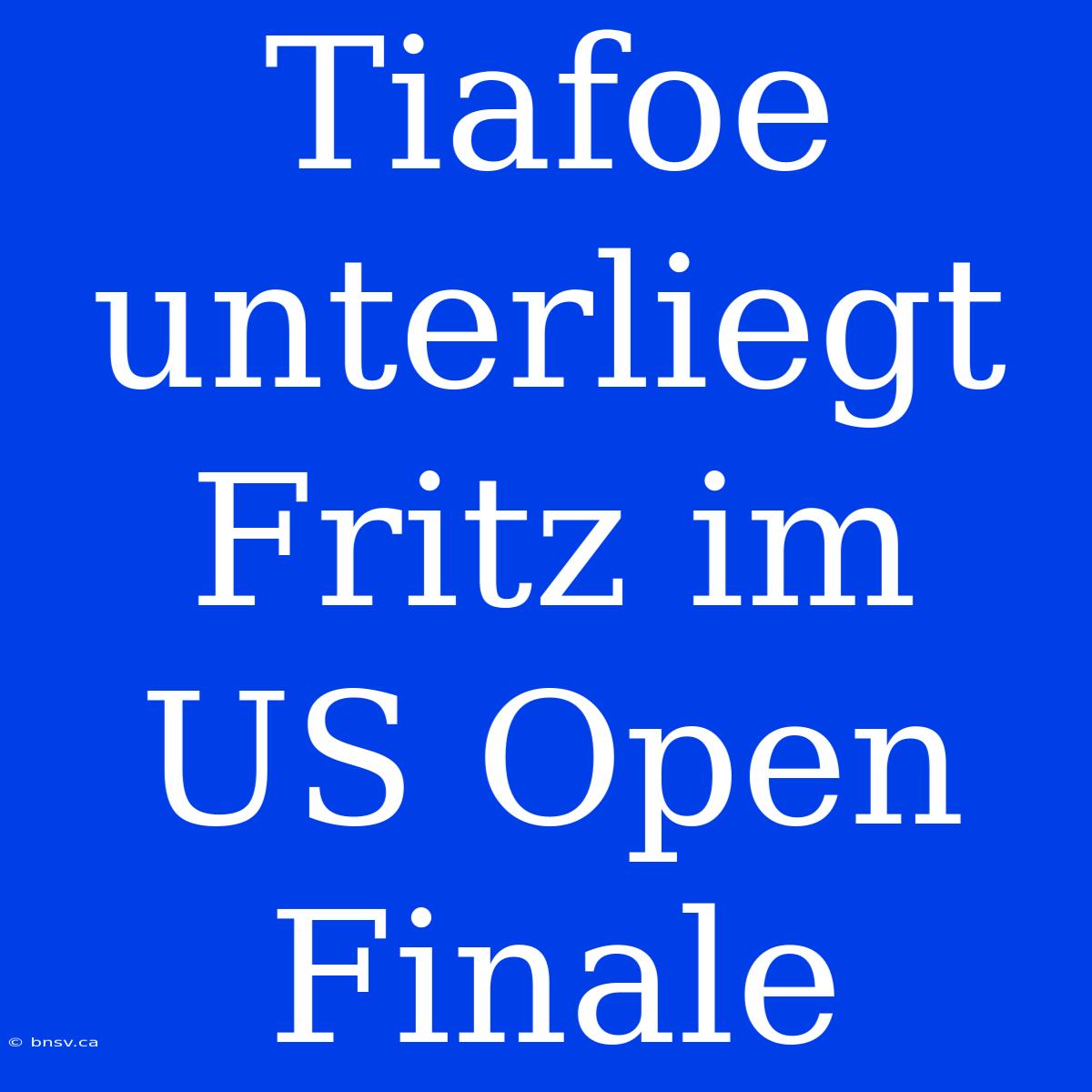 Tiafoe Unterliegt Fritz Im US Open Finale