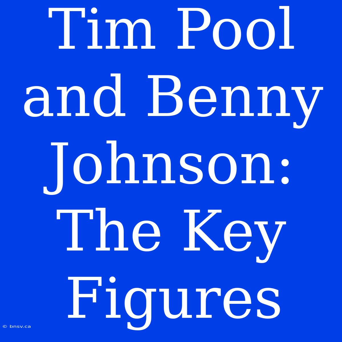 Tim Pool And Benny Johnson: The Key Figures