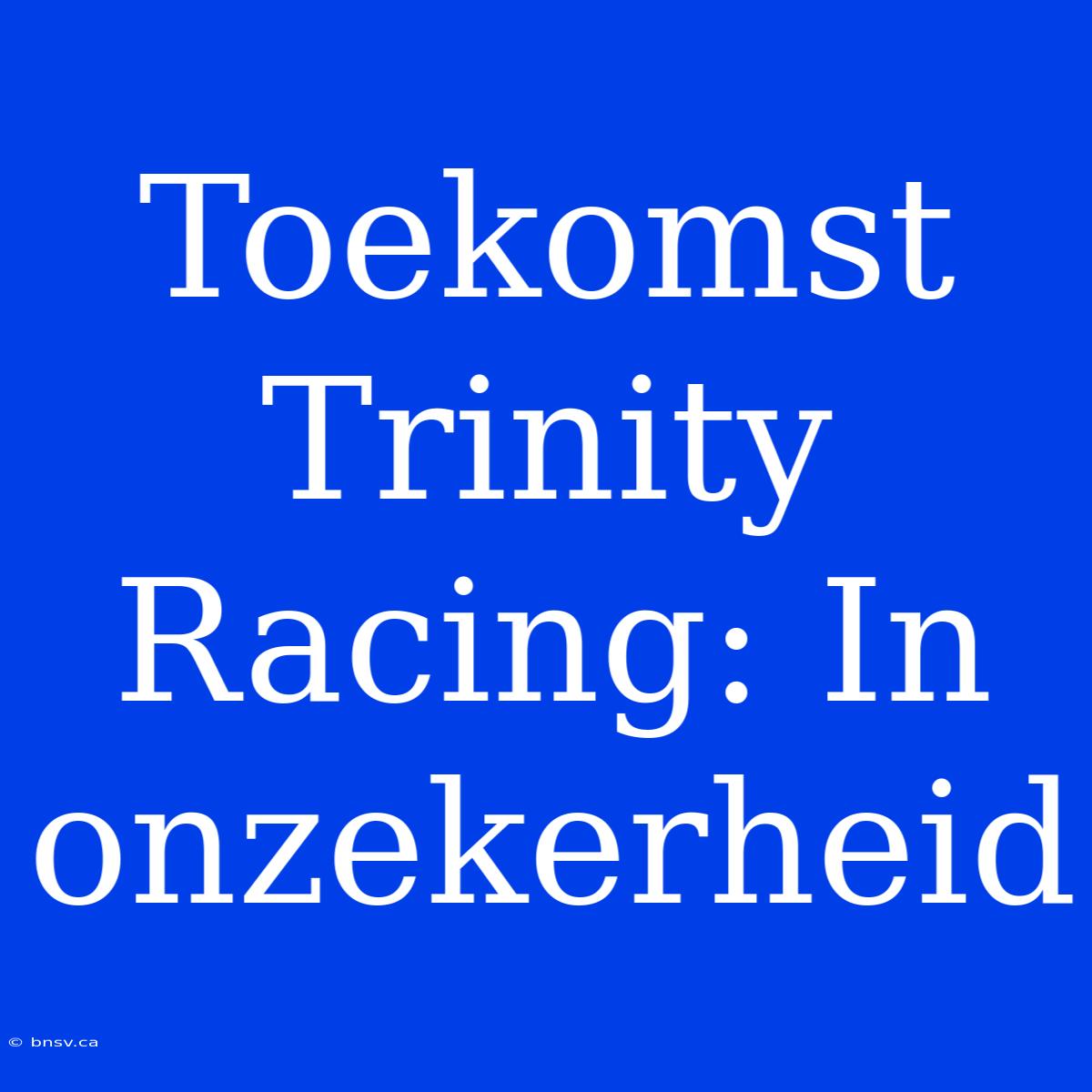 Toekomst Trinity Racing: In Onzekerheid