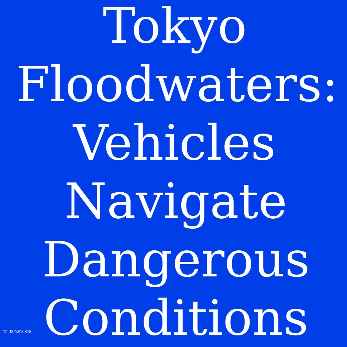 Tokyo Floodwaters: Vehicles Navigate Dangerous Conditions