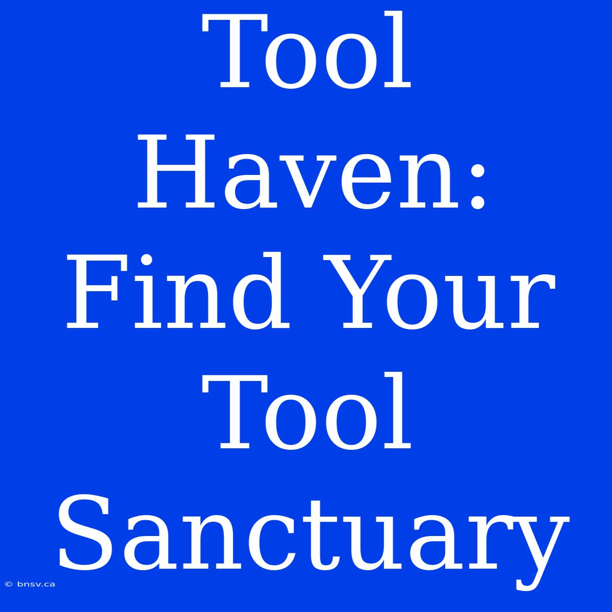 Tool Haven: Find Your Tool Sanctuary