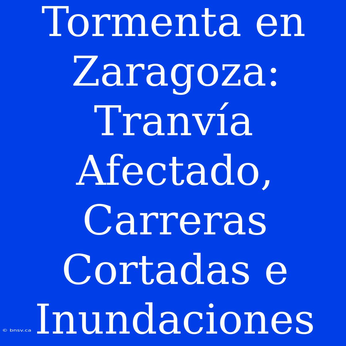 Tormenta En Zaragoza: Tranvía Afectado, Carreras Cortadas E Inundaciones