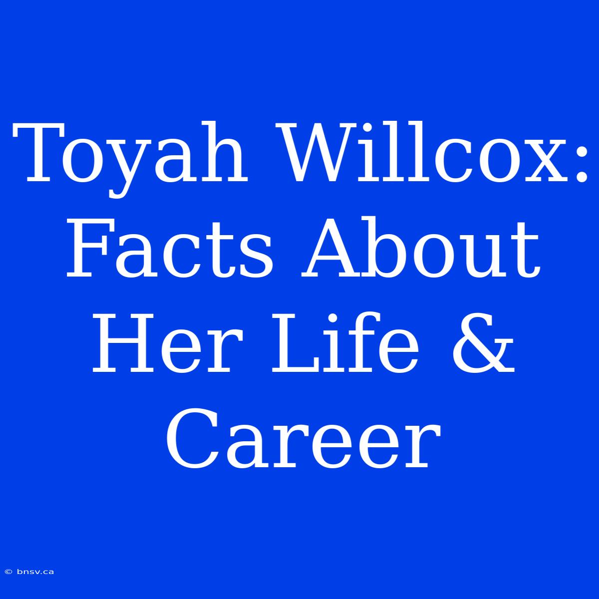 Toyah Willcox: Facts About Her Life & Career