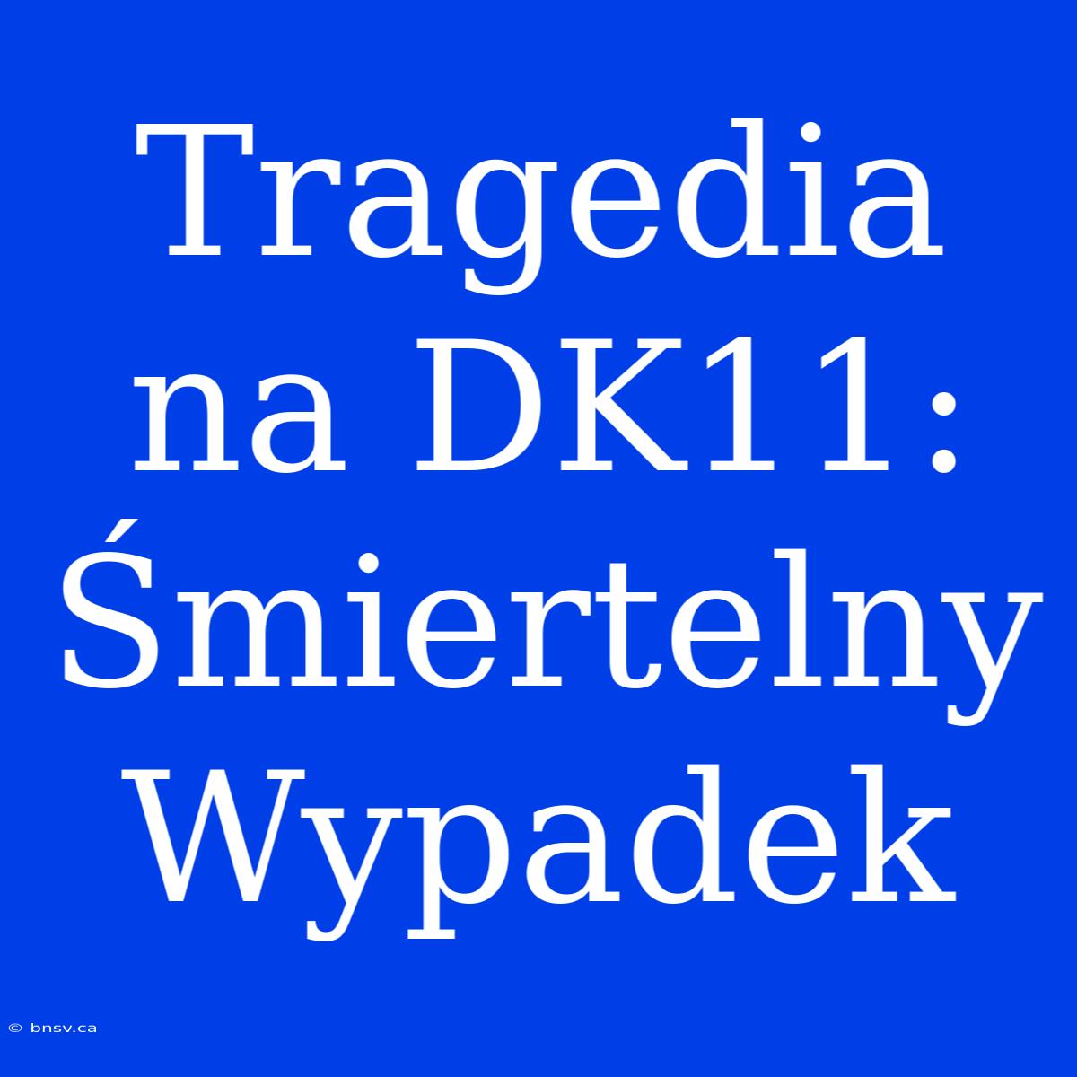 Tragedia Na DK11: Śmiertelny Wypadek