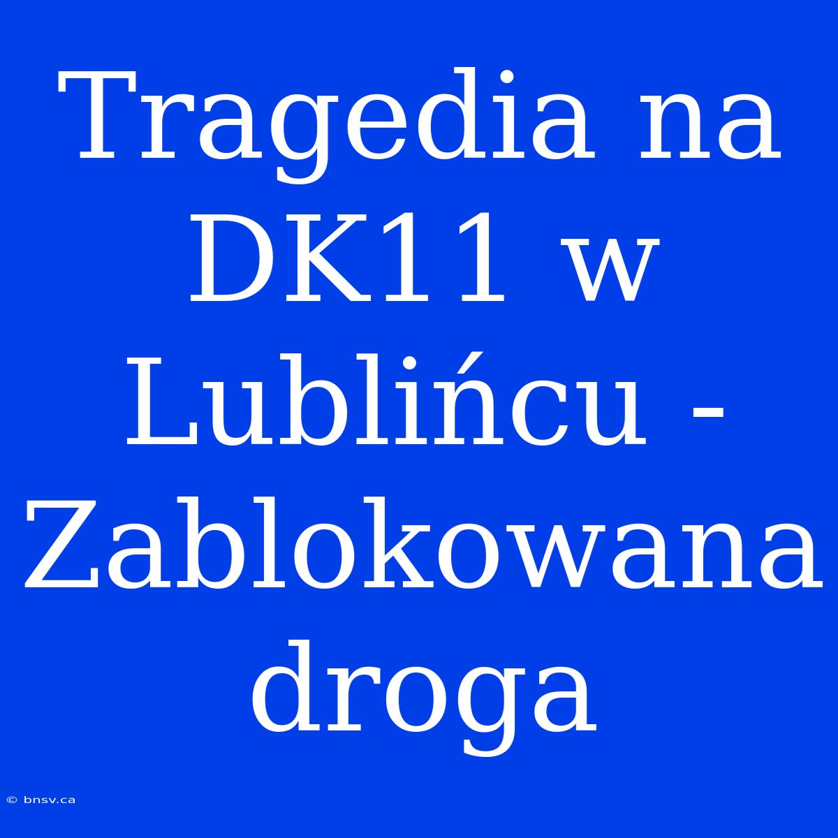 Tragedia Na DK11 W Lublińcu - Zablokowana Droga