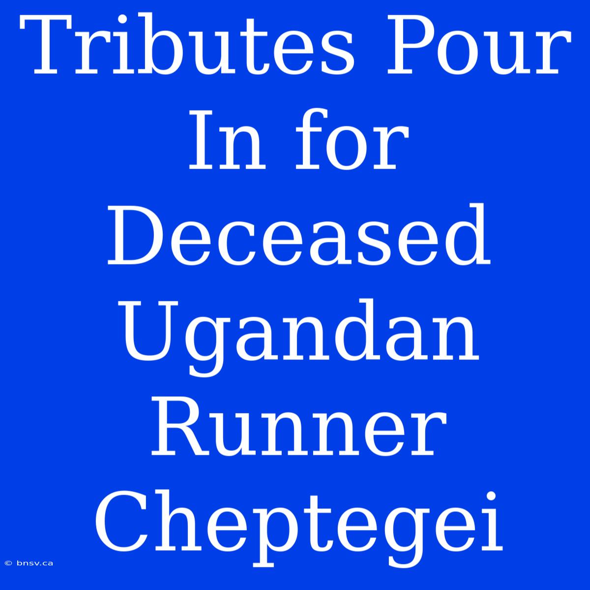 Tributes Pour In For Deceased Ugandan Runner Cheptegei