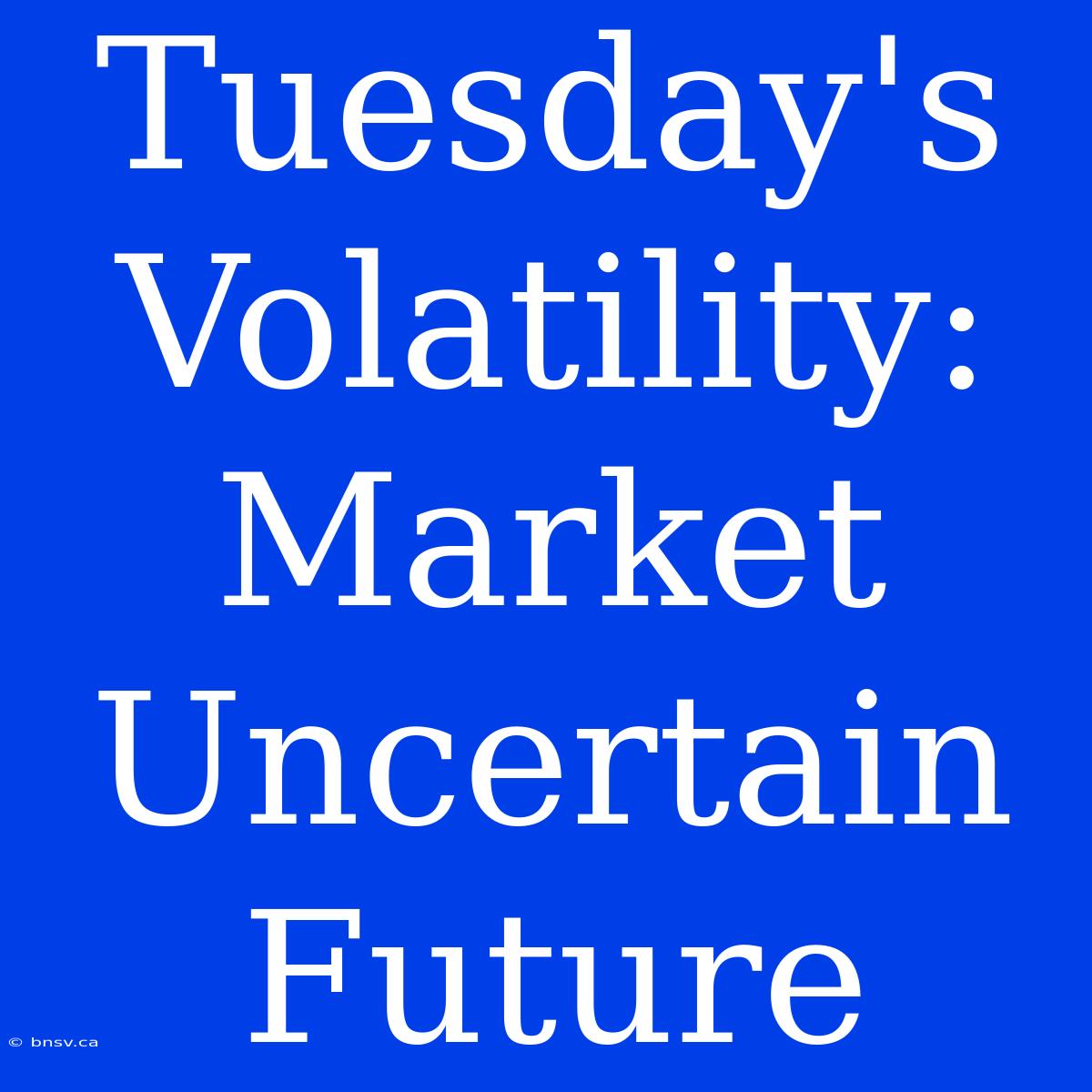 Tuesday's Volatility: Market Uncertain Future