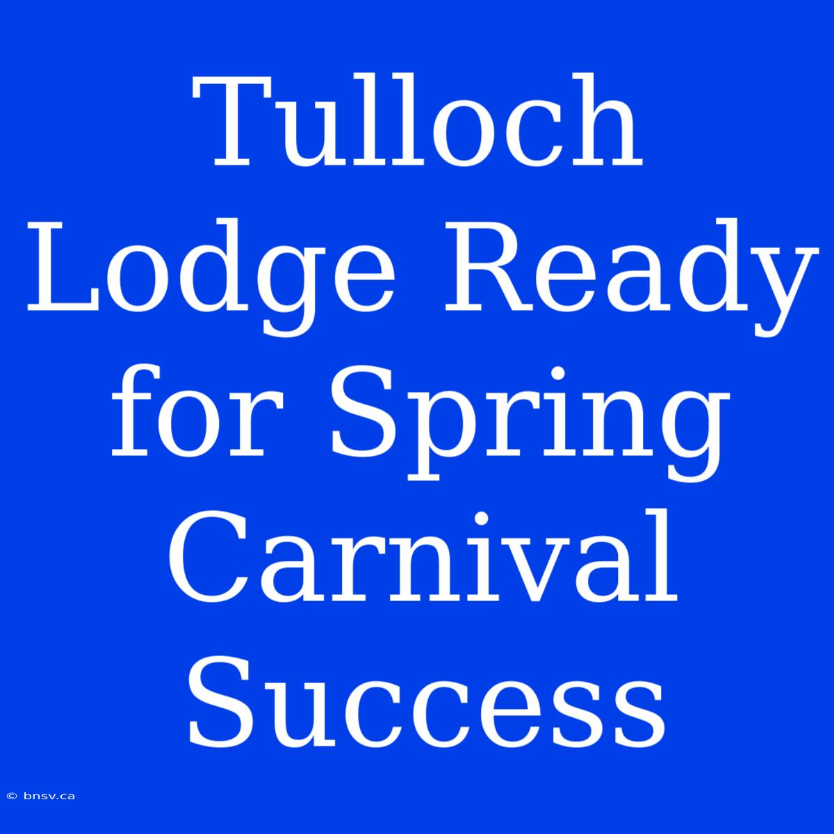 Tulloch Lodge Ready For Spring Carnival Success