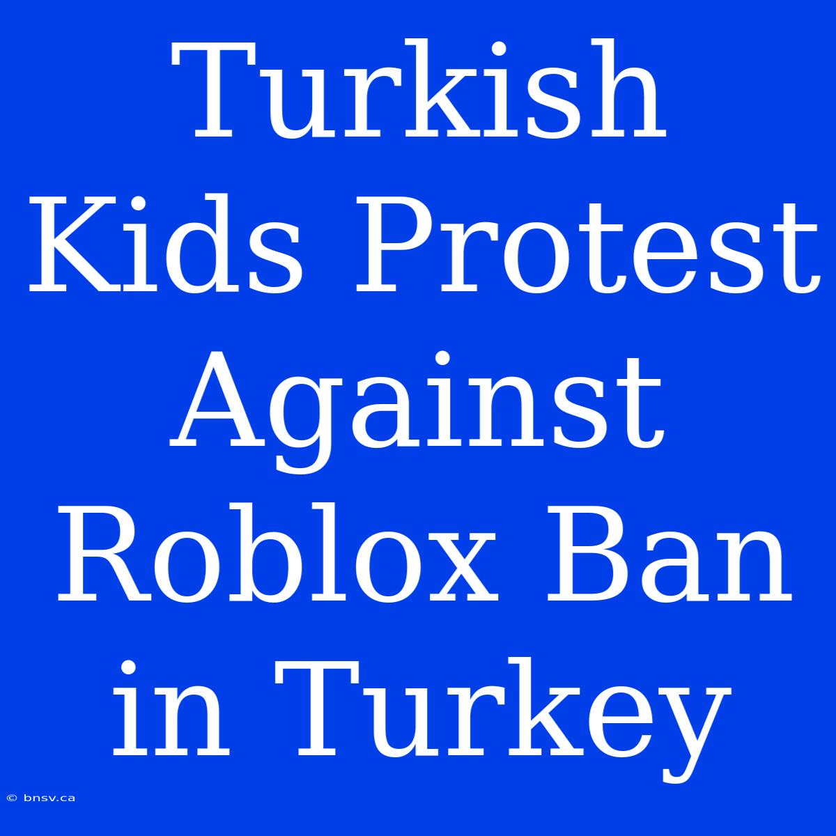 Turkish Kids Protest Against Roblox Ban In Turkey