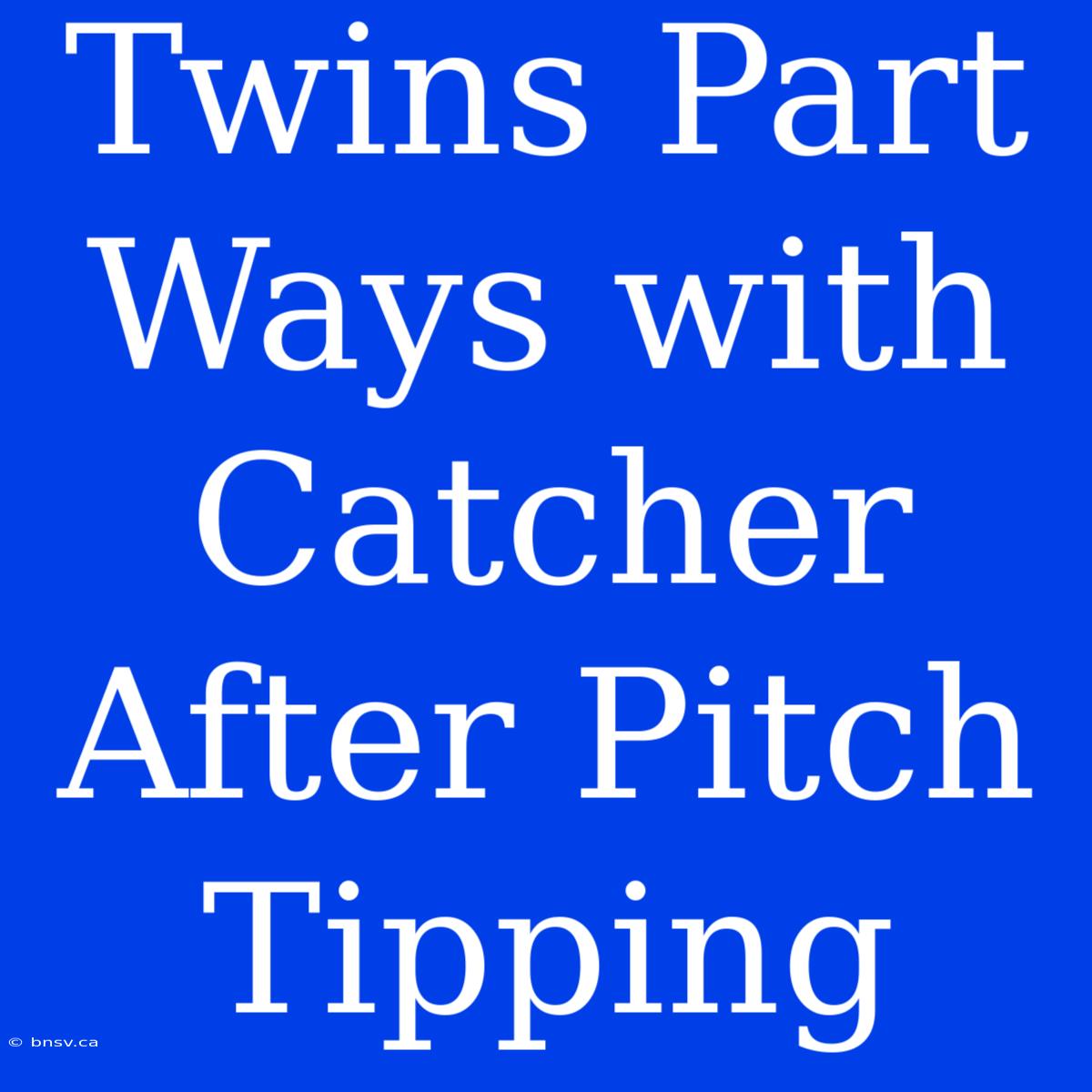 Twins Part Ways With Catcher After Pitch Tipping