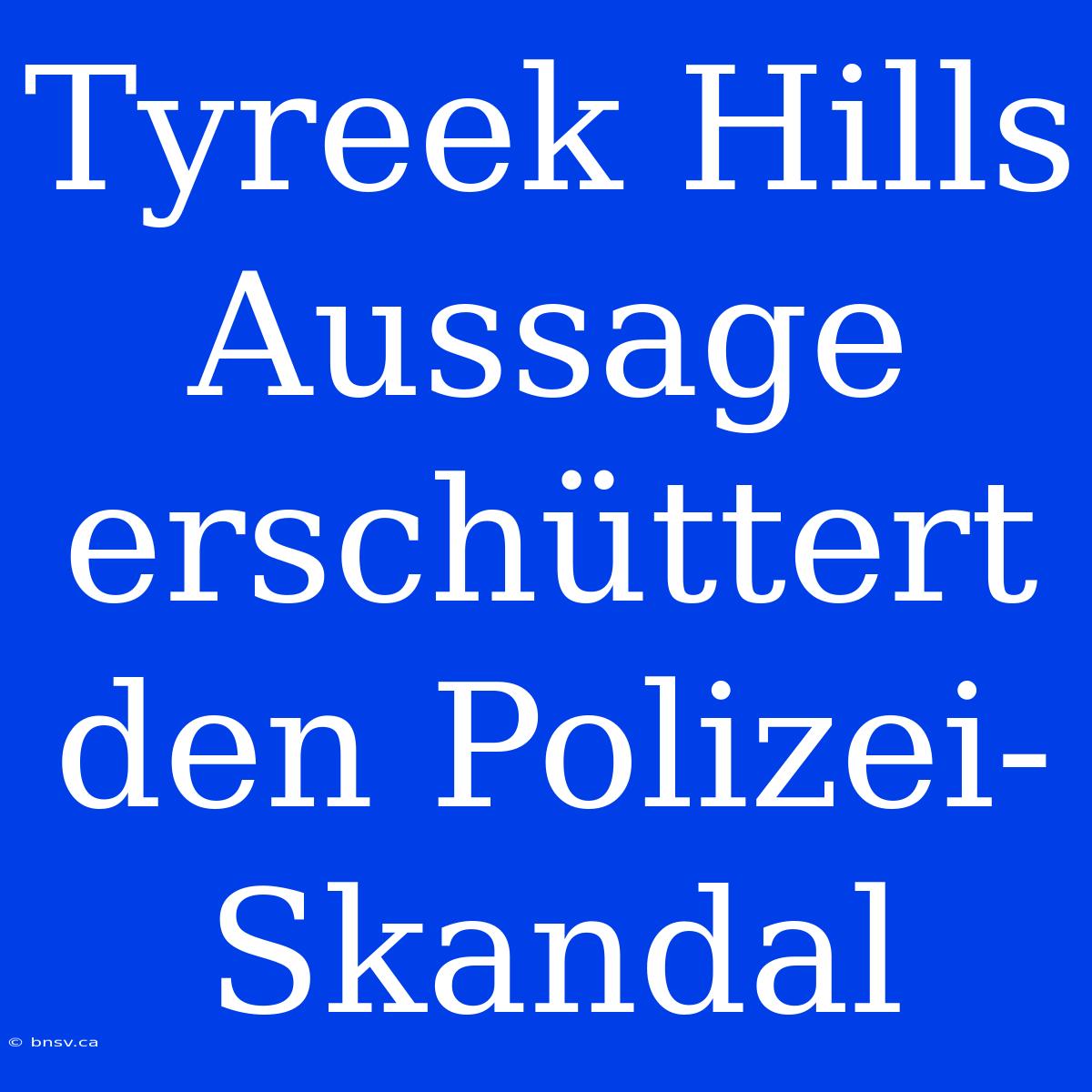 Tyreek Hills Aussage Erschüttert Den Polizei-Skandal