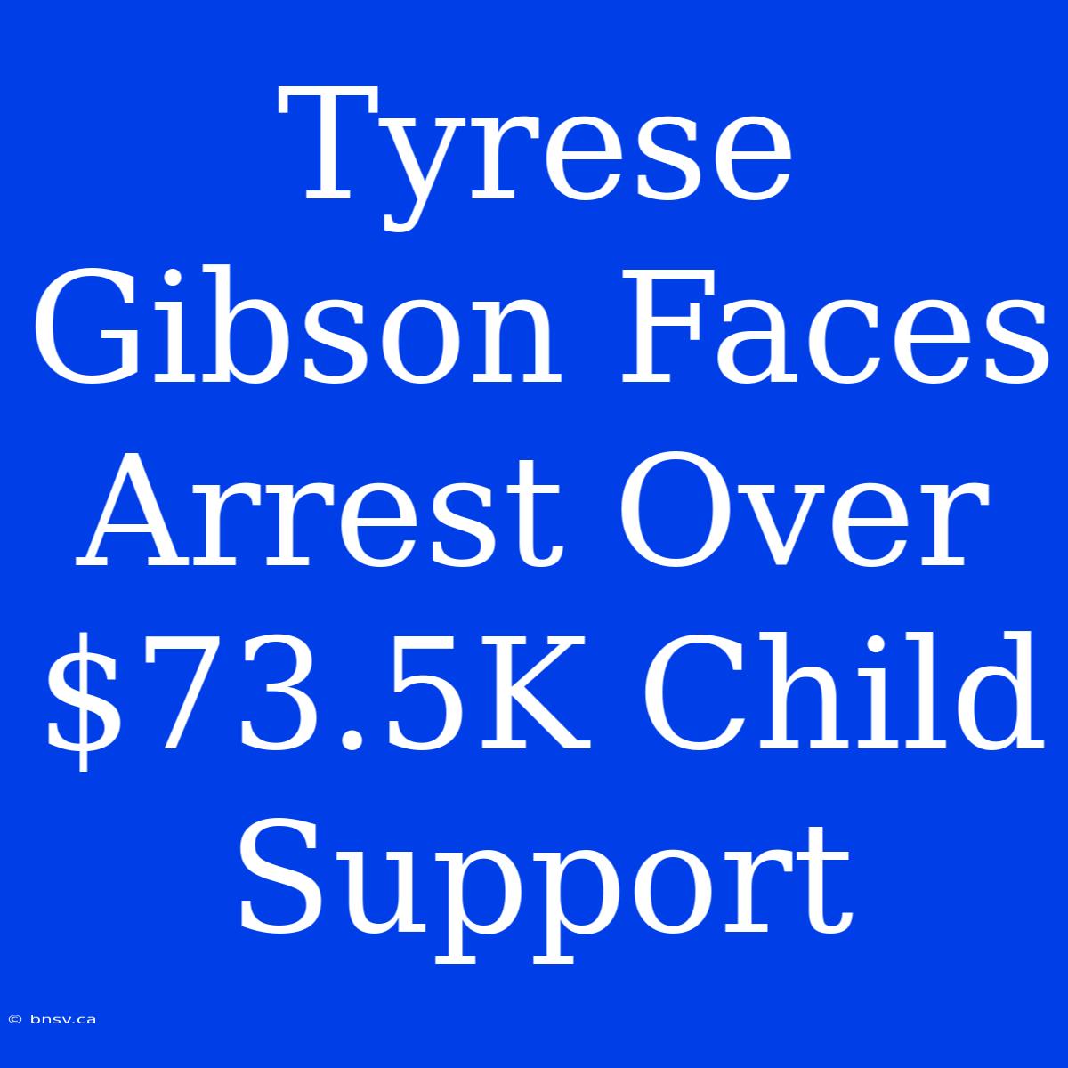 Tyrese Gibson Faces Arrest Over $73.5K Child Support