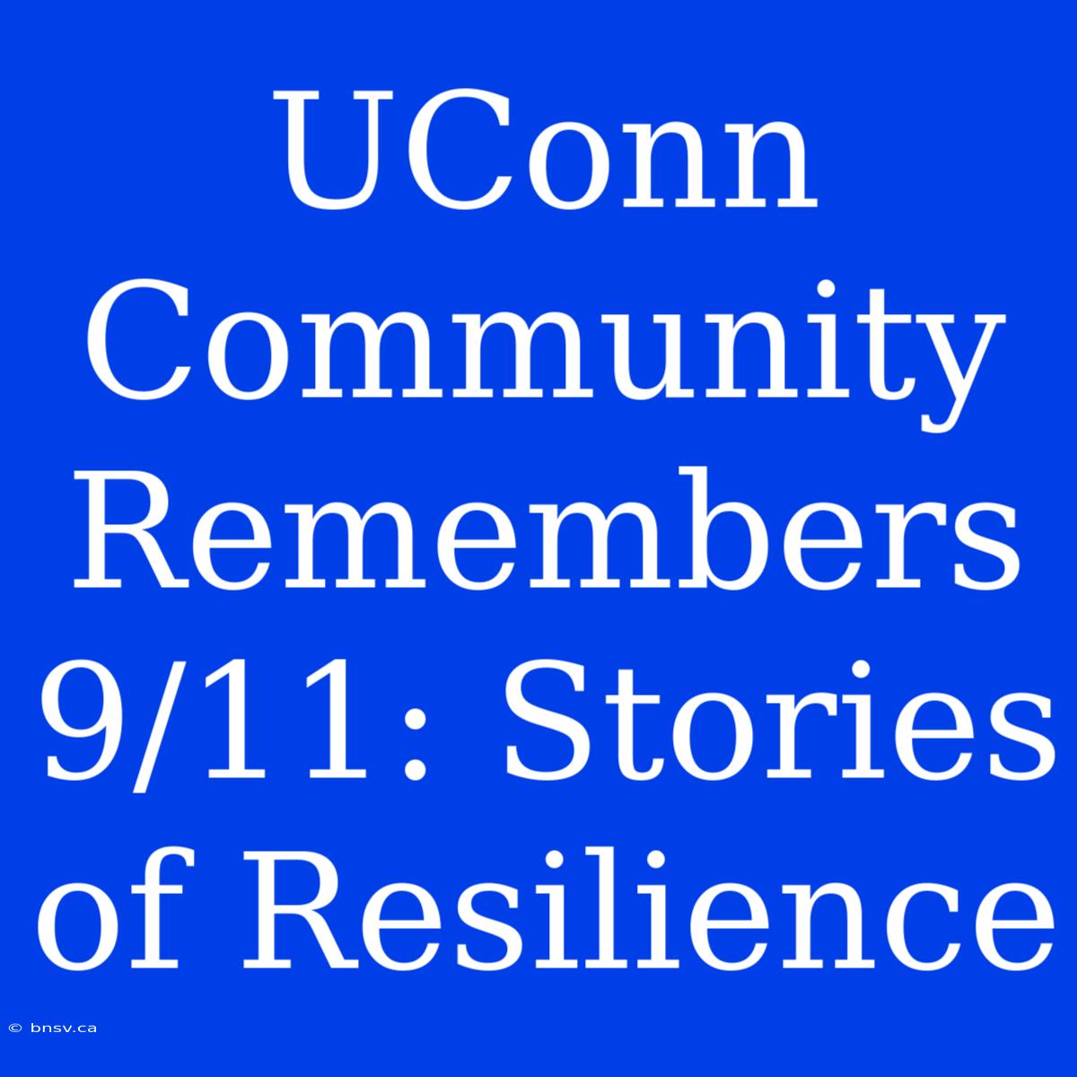 UConn Community Remembers 9/11: Stories Of Resilience