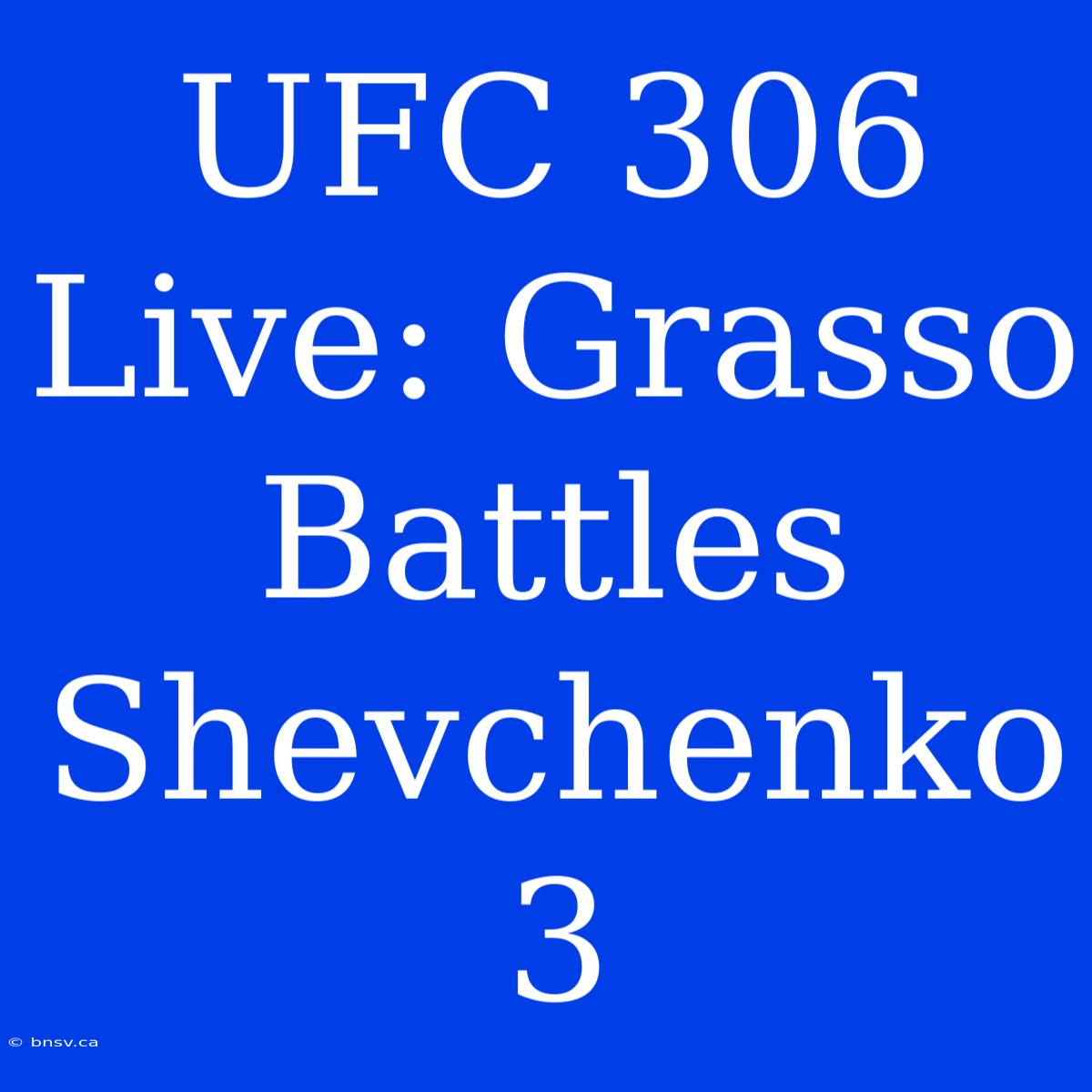 UFC 306 Live: Grasso Battles Shevchenko 3