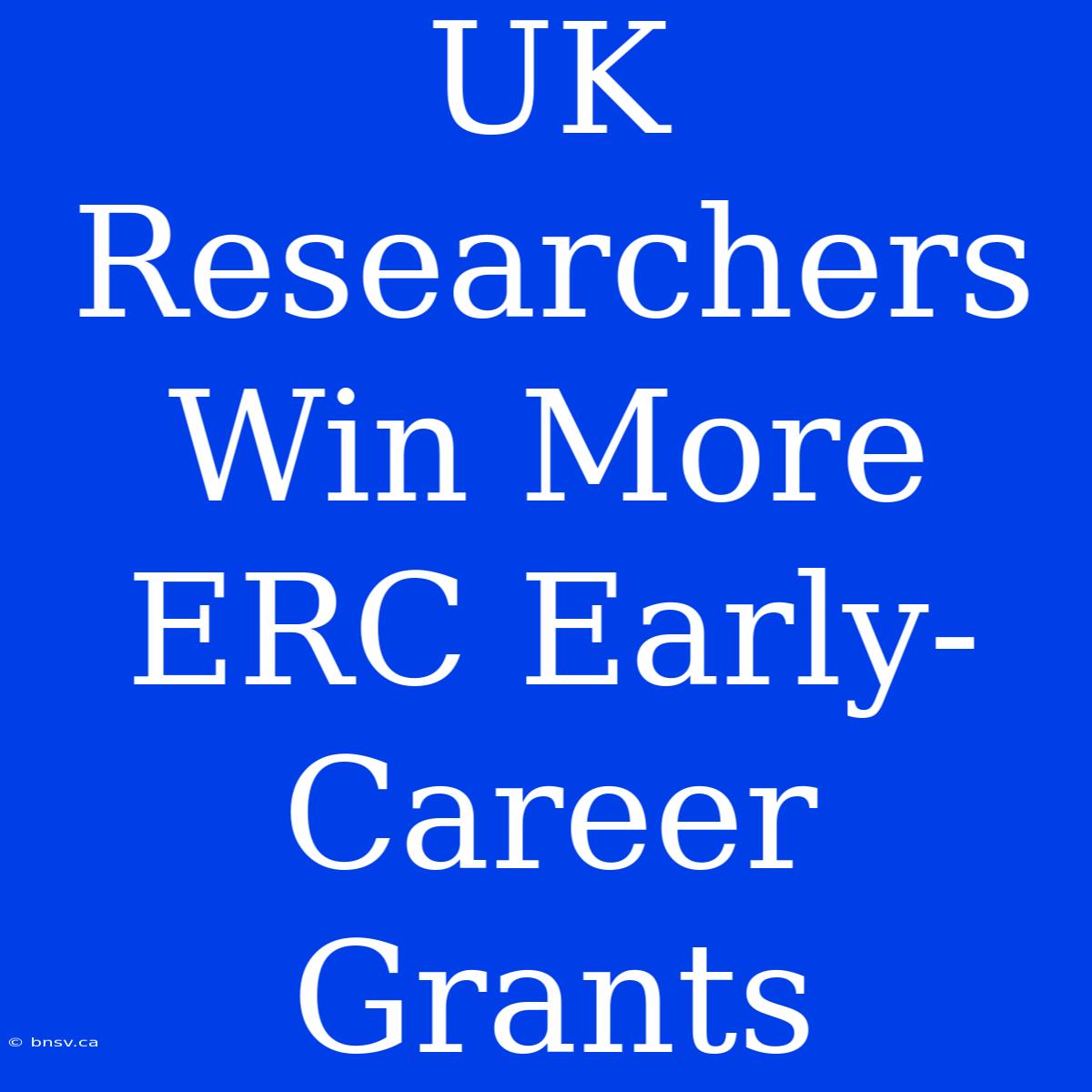 UK Researchers Win More ERC Early-Career Grants