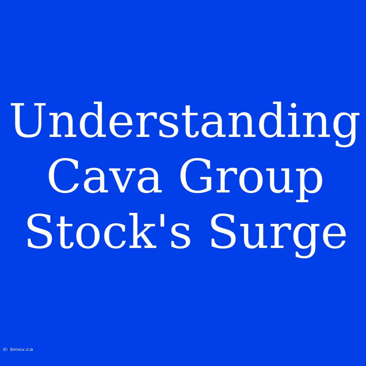 Understanding Cava Group Stock's Surge