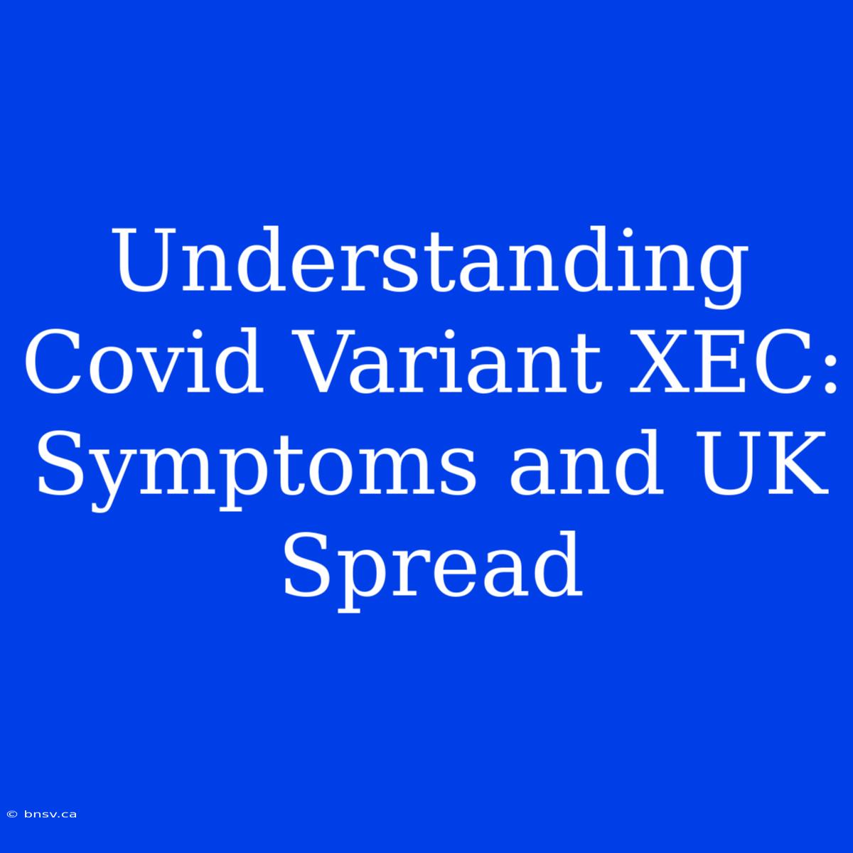 Understanding Covid Variant XEC: Symptoms And UK Spread