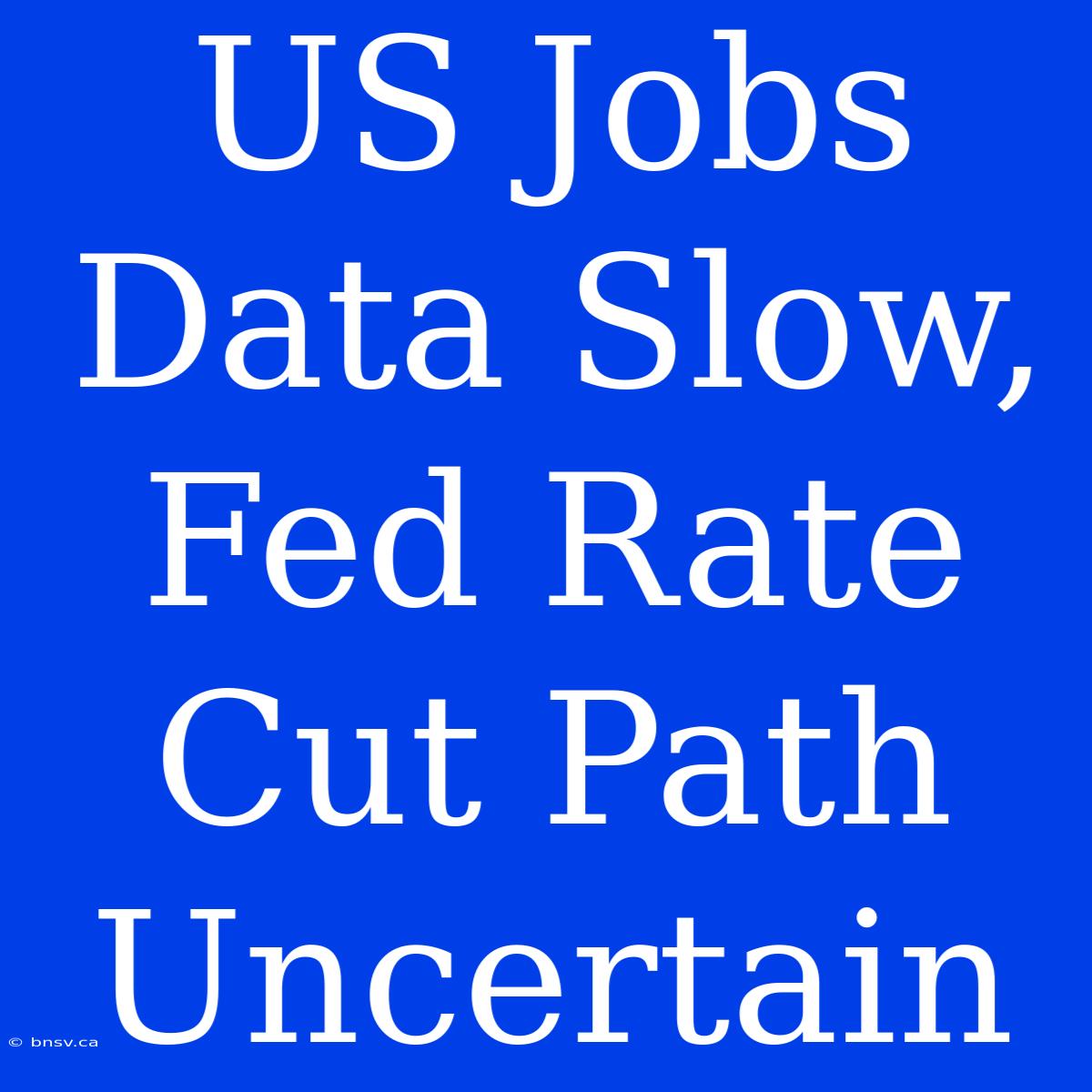 US Jobs Data Slow, Fed Rate Cut Path Uncertain