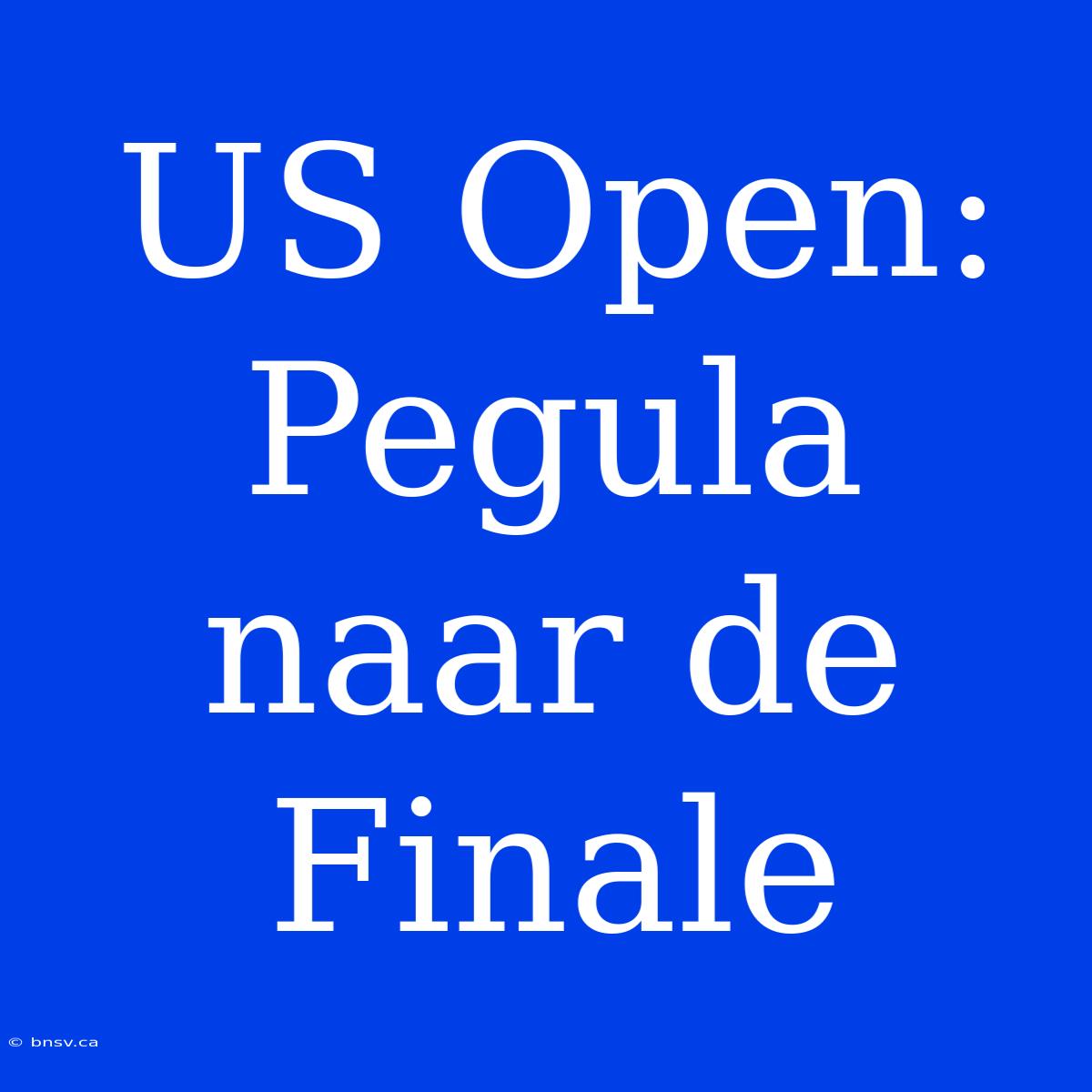 US Open: Pegula Naar De Finale