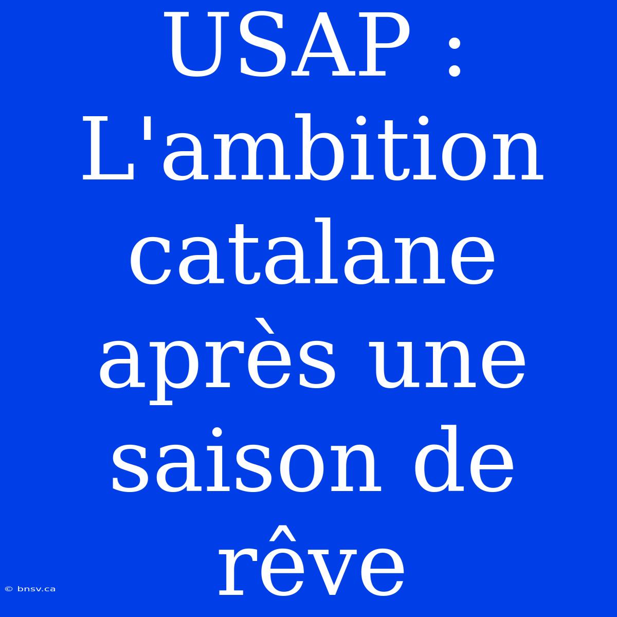 USAP : L'ambition Catalane Après Une Saison De Rêve