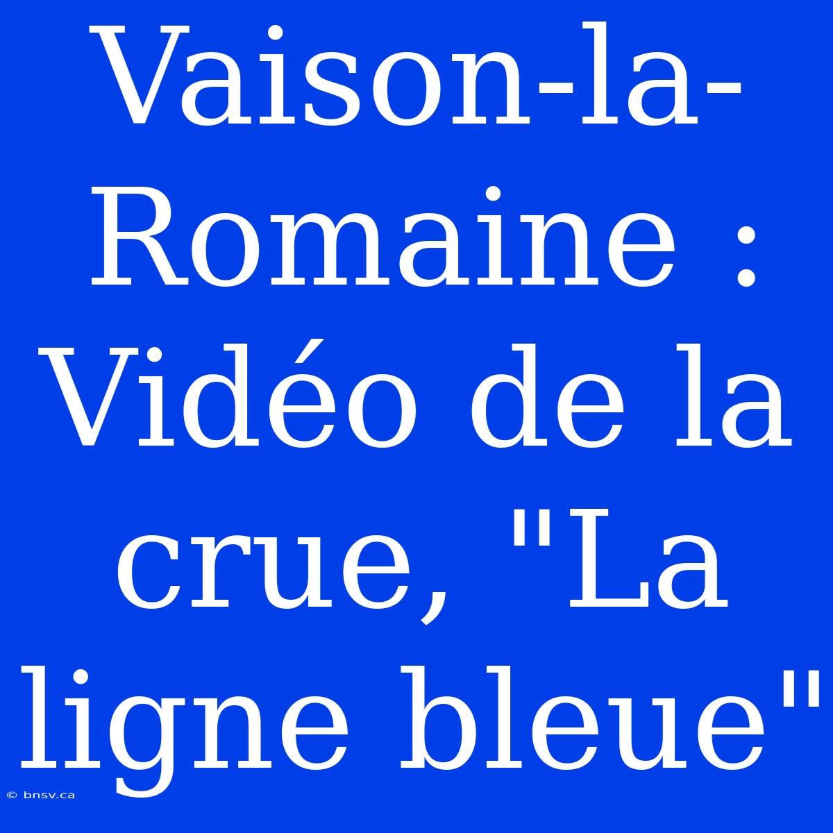 Vaison-la-Romaine : Vidéo De La Crue, 