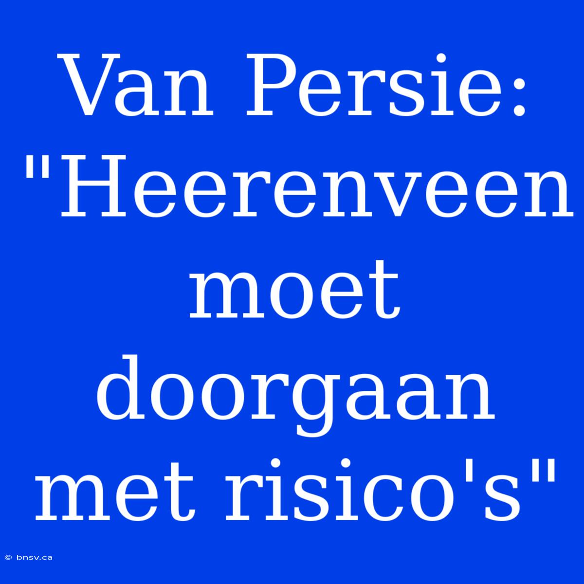 Van Persie: 