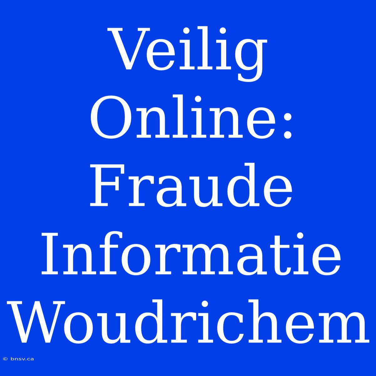 Veilig Online: Fraude Informatie Woudrichem