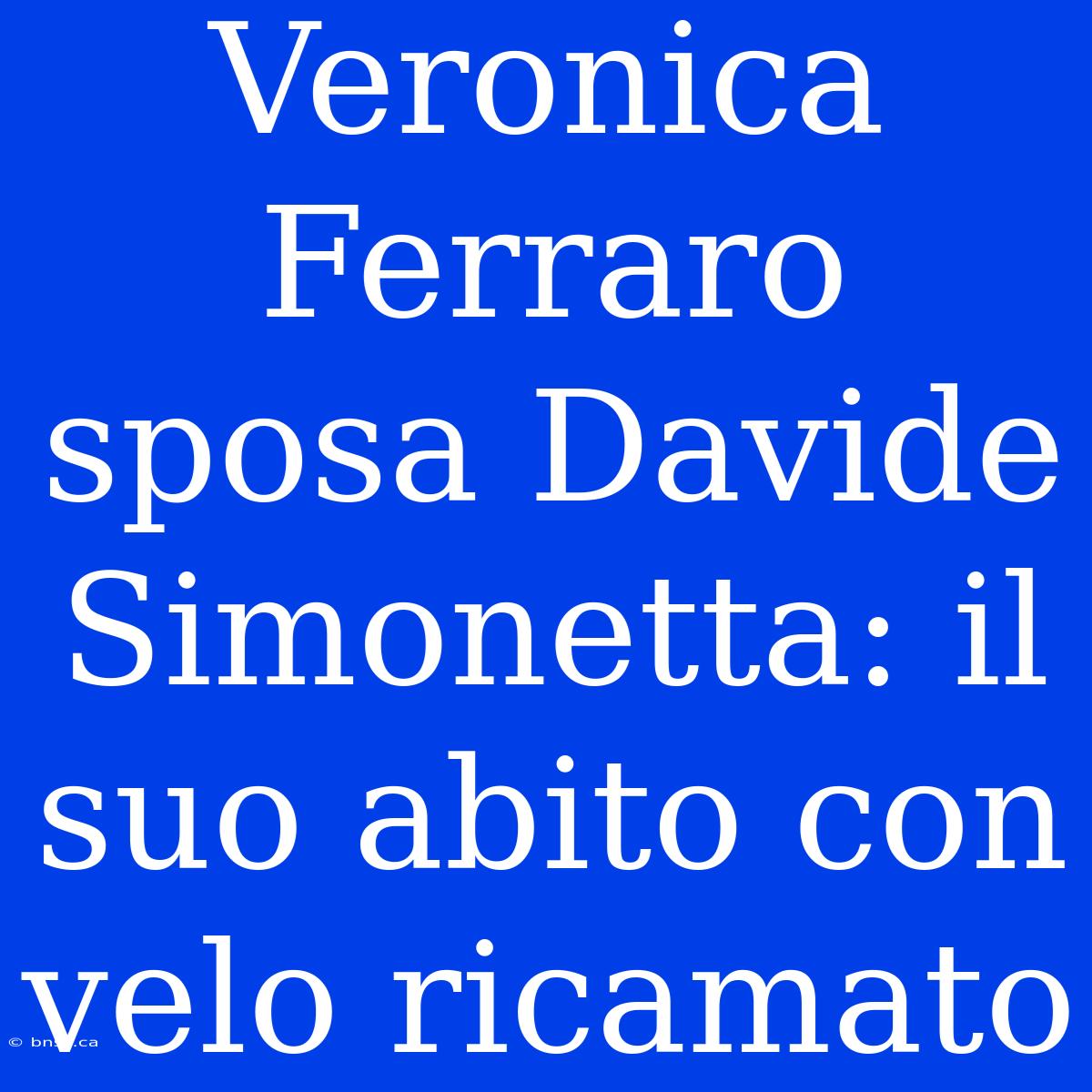 Veronica Ferraro Sposa Davide Simonetta: Il Suo Abito Con Velo Ricamato