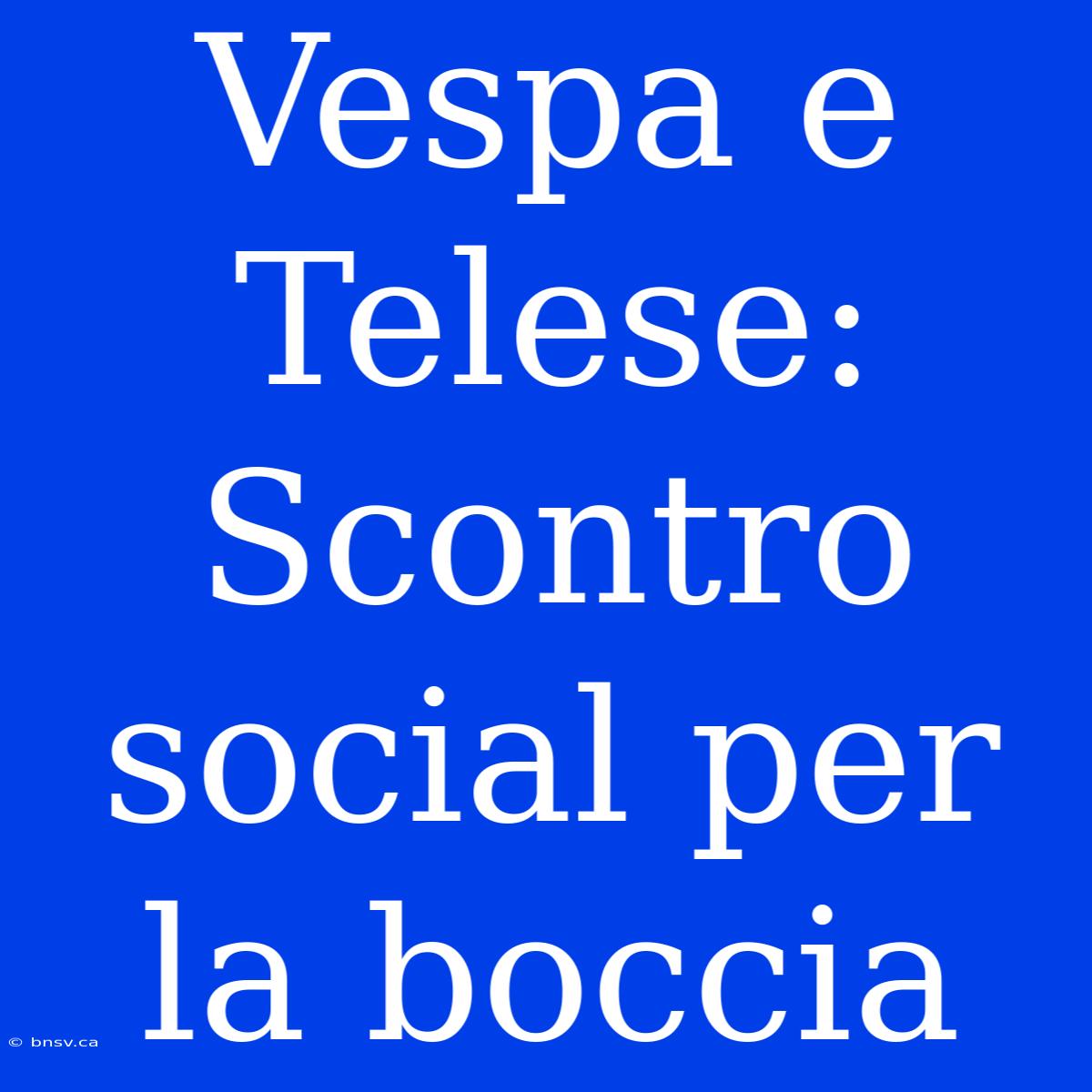 Vespa E Telese: Scontro Social Per La Boccia